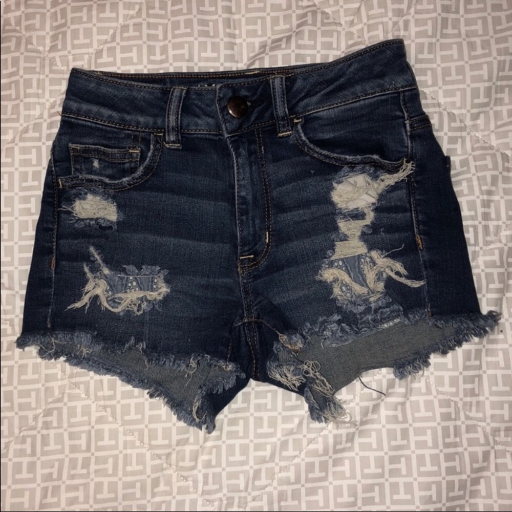 AEO Dark Was High Rise Shortie